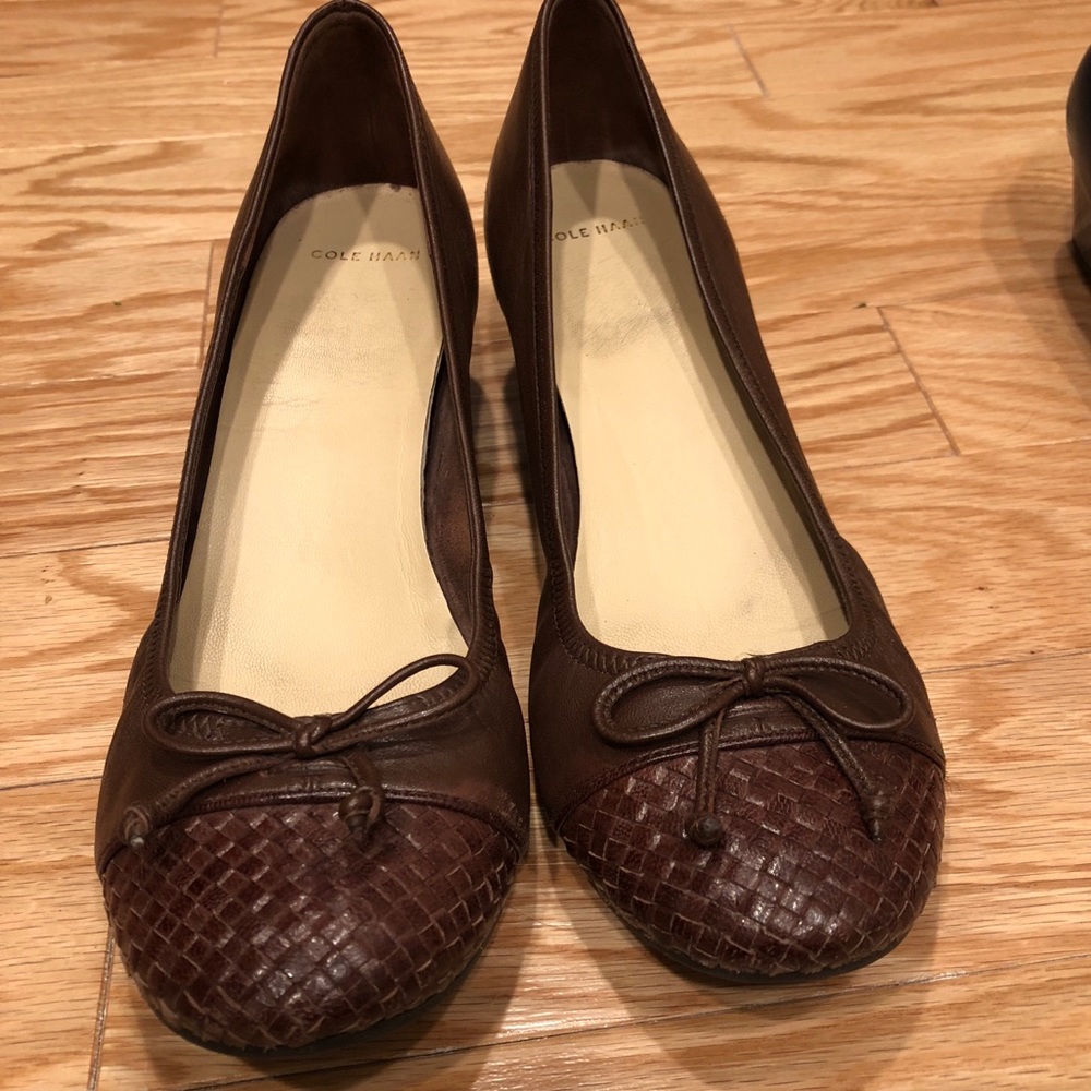 Brown Cole Hann Wedges